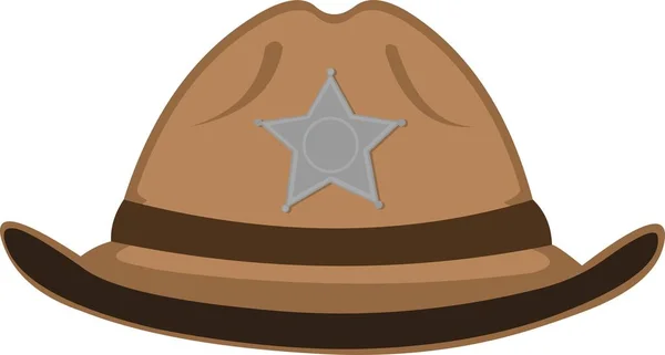 Vector Illustration Sheriff Hat — Stockvektor