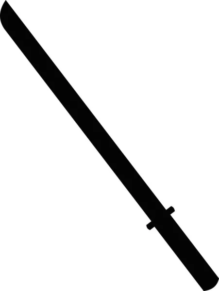 Katana剑的图标黑色轮廓的矢量图解 — 图库矢量图片