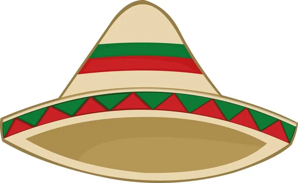 Vector Illustration Classic Hat Mexico — Vector de stock