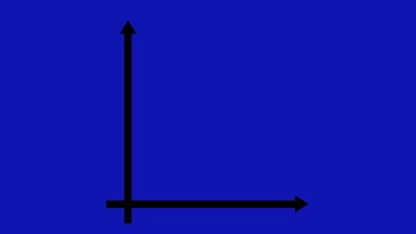 Animação Loop Dos Eixos Cartonagem Duas Dimensões Equação Gráfico Parábola — Vídeo de Stock