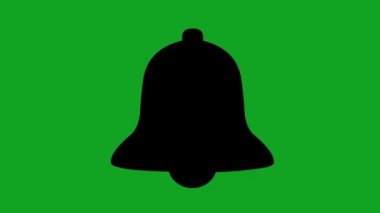 Bir çan simgesinin dalgalı siyah siluetinin döngüsel canlandırması, klasik uyarı