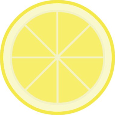 Önden bakan bir limon kesiminin vektör illüstrasyonu