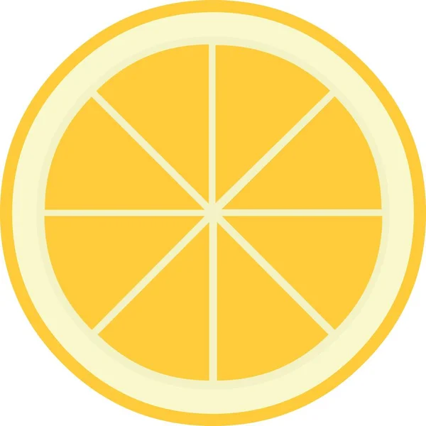 Vektorillustration Einer Halben Orangenfrucht Die Von Der Vorderseite Gezogen Wird — Stockvektor