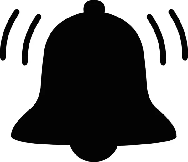 Векторна Ілюстрація Ікони Чорного Кольору Силует Дзвінка Хвильовими Формами — стоковий вектор