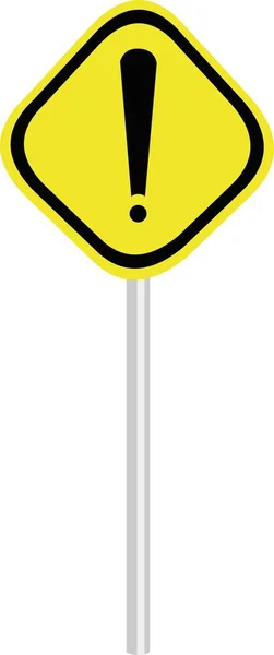 Vector Illustration Traffic Sign Exclamation Mark — Stock Vector