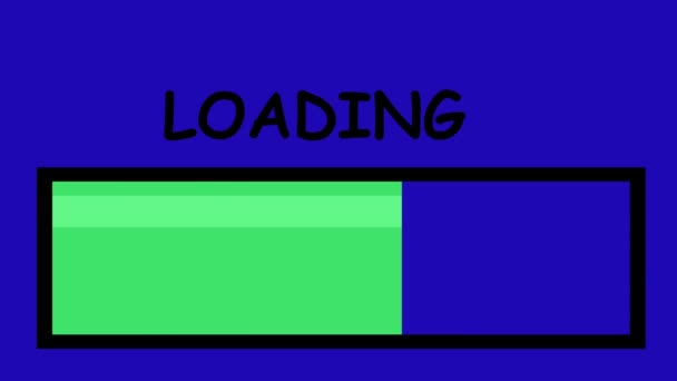 Animation Green Progress Bar Loading File Download Claisco Software Installation — ストック動画