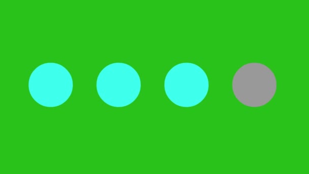 Loop Animation Icon Loading Website Light Blue Dots Online Green — Vídeo de stock