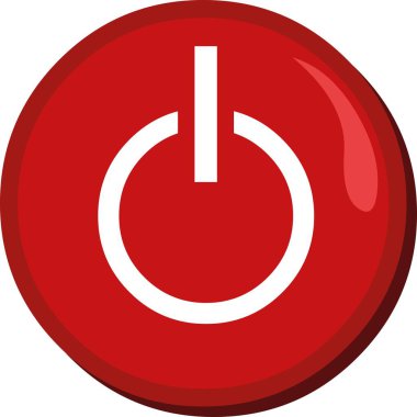 Vector illustration of a circular off button