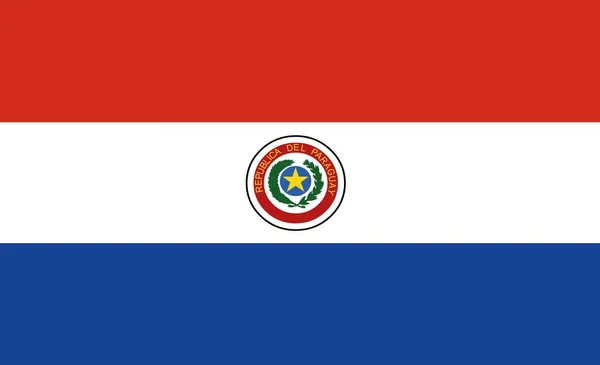 Ilustración Vectorial Bandera Paraguay — Vector de stock