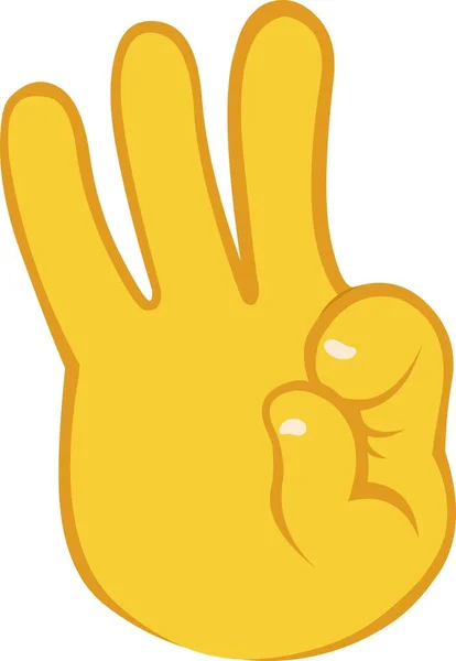 Vector Illustration Yellow Colored Hand Making Perfect Gesture — Vector de stock