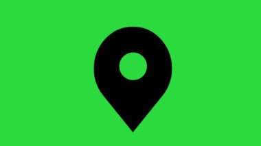 Yeşil krom anahtar arkaplanındaki GPS simgesinin canlandırması kilitlendi veya etkin değil