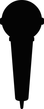 Bir mikrofon simgesinin vektör illüstrasyonuName