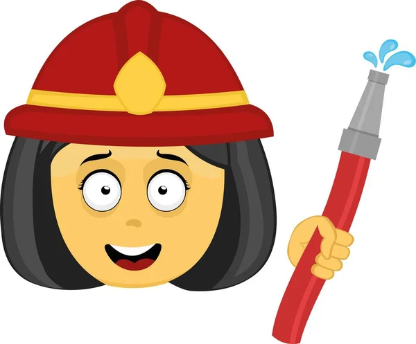 Vector Emoji Illustratie Van Een Gele Cartoon Vrouw Met Een — Stockvector