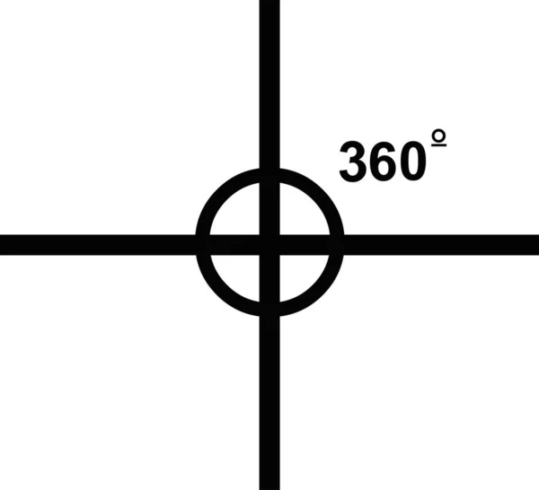 Ilustracja Wektora Wykresu Matematycznego Kąta 360 Stopni — Wektor stockowy