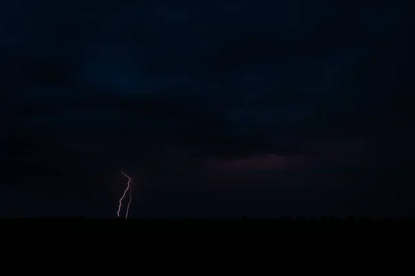 Lightning Strikes Commencement Nina Central Victoria Australia Spring Weather 2021 — Stock Photo, Image