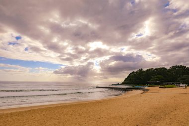 NSW Avustralya 'daki Forster Plajı' nda sabahın erken saatlerinde