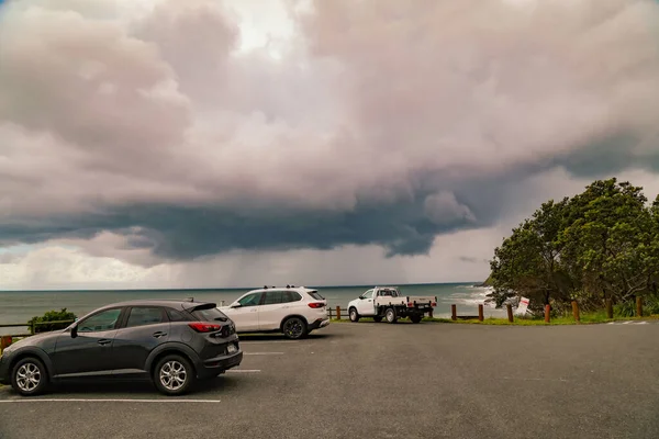 Forster Nsw Australia April 2022 Visitors Cars Parked Bennett Head — Stock Photo, Image