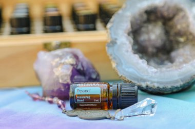 Firefly NSW Australia - 28 April 2022: Illustrative editorial image of doterra essential oil