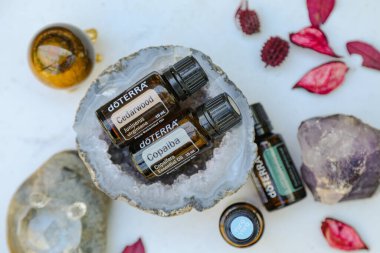 Firefly NSW Australia - 28 April 2022: Illustrative editorial image of doterra essential oil