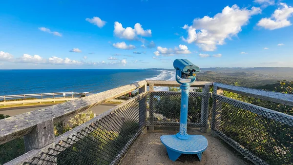Public Viewing Binoculars Headland Cape Byron Byron Bay Popular Tourist — Foto de Stock