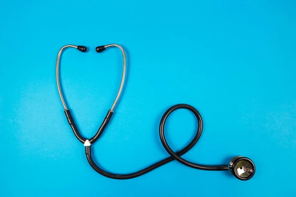 Medical Stethoscope Blue Background — Stock Photo, Image