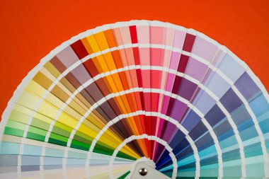 design item paper vinyyl color sapmler isolated. Copy space