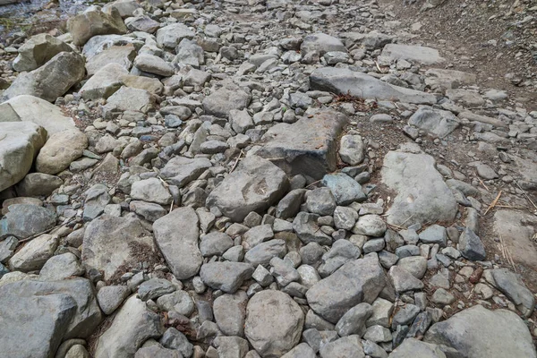 Гірська Дорога Карпат Великими Камінцями Камінь Шляху Гір Родовище — стокове фото