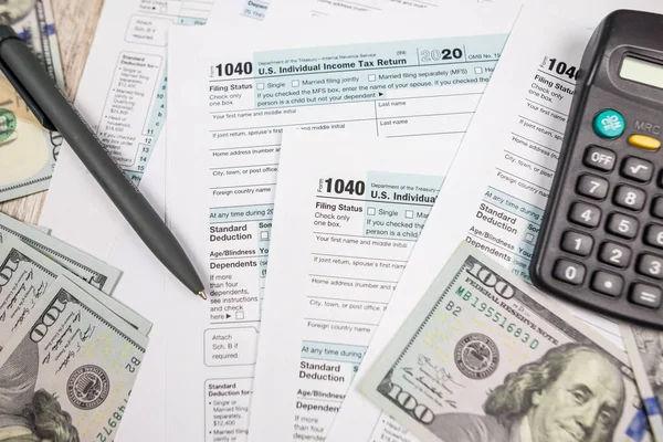 Handy Forms 1040 Accessories Completion Tax Return — Stock Photo, Image