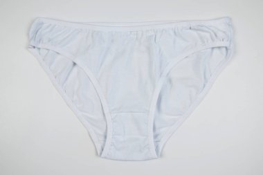 women's white briefs on a white background