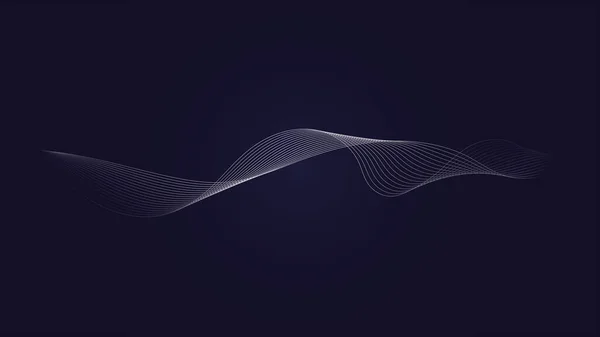 Wavy lines on a dark blue background. Inspiration and energy concept — Stock Photo, Image