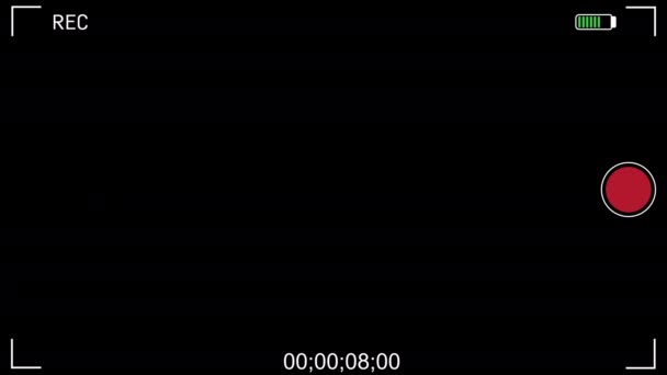 Tela Câmera Gravação Vídeo Com Resolução — Vídeo de Stock