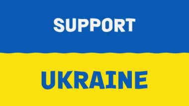 Ukrayna animasyonunu destekleyin. Ukrayna bayrağıyla Ukrayna animasyonunu destekleyin.