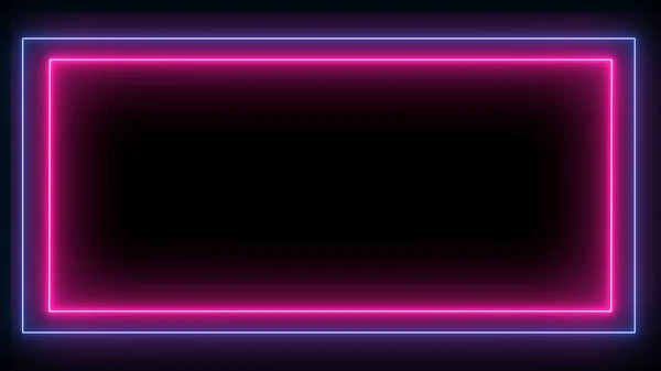 Neon rectangle frame or neon lights