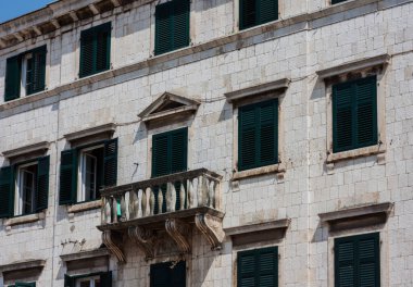 Eski Kotor, Karadağ, Avrupa, Adriyatik denizi ve dağlarındaki tarihi bina
