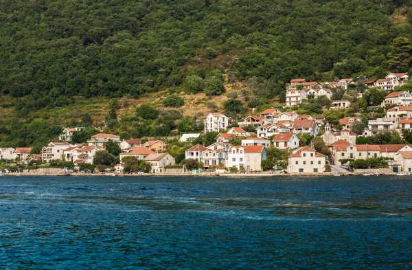 Которська Затока Вид Моря Старе Місто Херцег Нові Чорногорії Європі — стокове фото