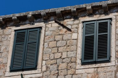 Ünlü kent Dubrovnik, Hırvatistan ve Adriyatik kıyısındaki antik binaların manzarası