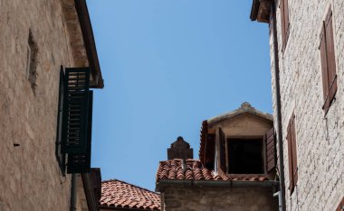 Eski Kotor, Karadağ, Avrupa, Adriyatik denizi ve dağlarındaki tarihi bina