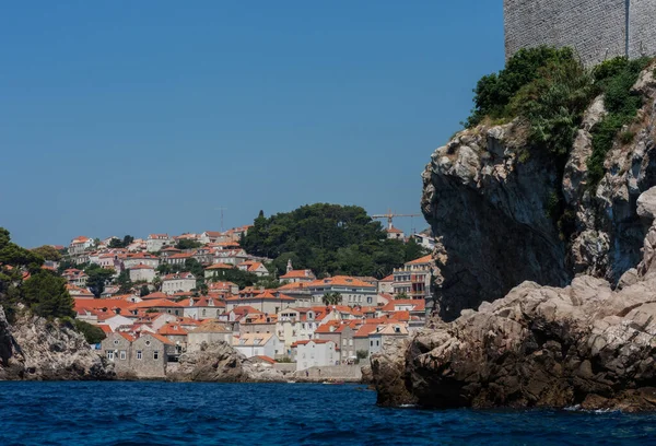 Вид Старовинне Місто Дубровник Хорватія Адріатичне Узбережжя — стокове фото