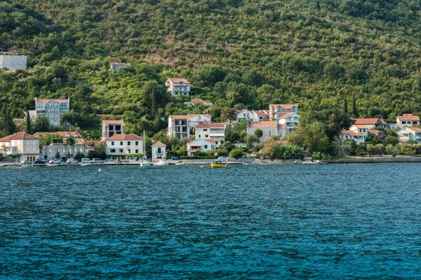 Kotorský Záliv Pohled Moře Starého Města Herceg Novi Černé Hoře — Stock fotografie