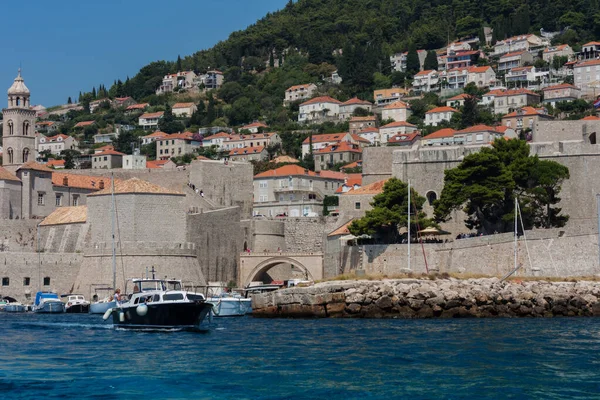 Vista Antigo Marco Dubrovnik Cidade Velha Croácia Costa Adriático — Fotografia de Stock