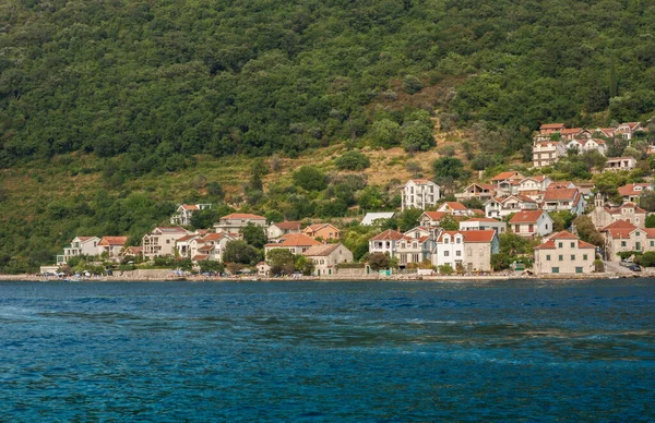 Которська Затока Вид Моря Старе Місто Херцег Нові Чорногорії Європі — стокове фото