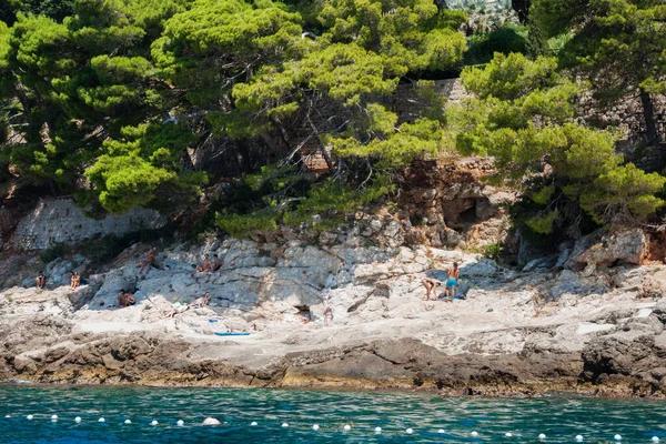 Adriatic Coast Croatia Dubrovnik Beach View Sea — Foto Stock