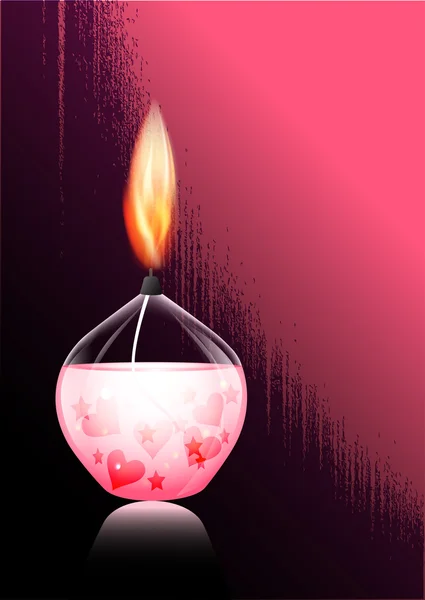 Romantisk candle — Stock vektor