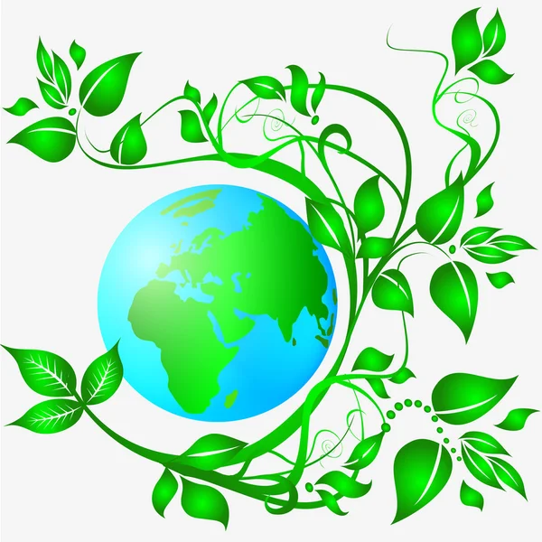Clean ecology earth — Stock Vector
