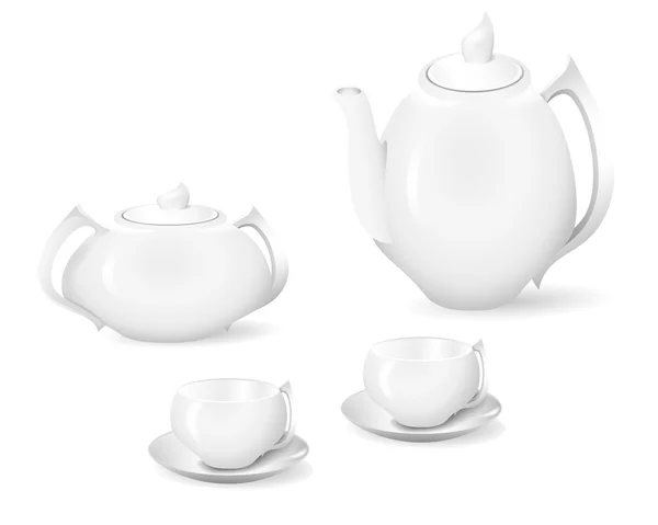 Vajilla para té y café — Vector de stock