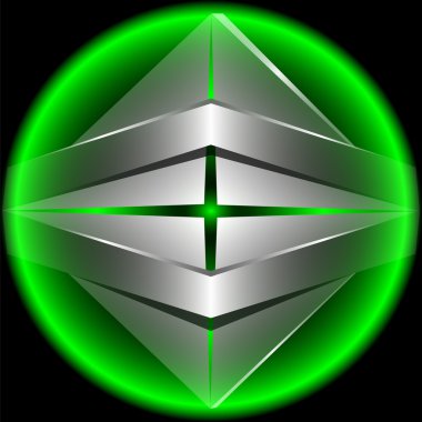 soyut 3d logo şablonu