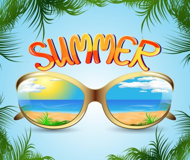 güneş gözlüğü ile yansıma yaz