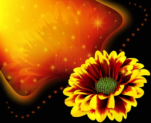 Schöne abstrakte Hintergrund mit Blumen — Stockvektor