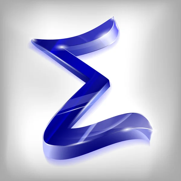 Písmeno abecedy řecké sigma — Stockový vektor