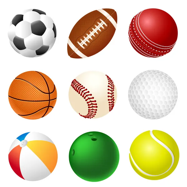 Sport Ball Set Vector. 3D Realistic. Popular Sports Balls Isolated On